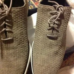 COLE HAAN Men’s size 12 Gray GrandEvolution woven oxfords Cole Haan Grand Evolution Gray Suede Woven Dress Shoes  main image 2